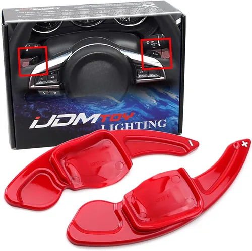 Vista 7 de iJDMTOY Extensiones de paleta grandes con acabado negro brillante compatibles con Volkswagen MK6 Golf/GTI CC Tiguan Touareg Beetle Jetta (A6), etc