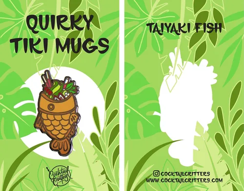 Vista 2 de Lindos pines esmaltados Tiki para delantales de barman, chaquetas, mochilas y bolsos, camisas y solapas de traje, broche Kawaii joyería de moda