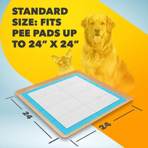 Vista 3 de Skywin TidyFriend - Soporte para orina de perro apto para viajes de hasta 24 x 24 pulgadas, alfombrilla de silicona flexible enrollable con borde