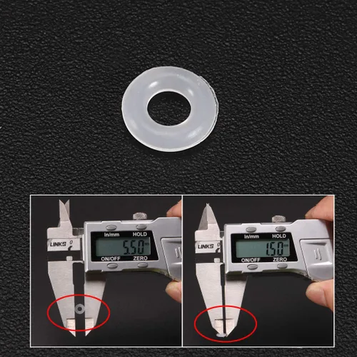 Vista 3 de uxcell Juntas tóricas de silicona, 5.5mm DE 2.5mm ID 1.5mm de ancho VMQ Junta de estanqueidad para válvulas de compresor y reparación de tuberías