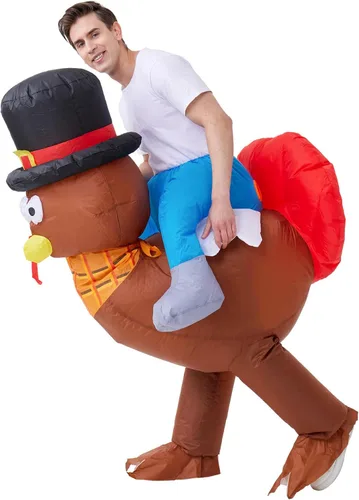 Vista 2 de IRETG Disfraz inflable para adultos, disfraz divertido de animales inflables de Halloween para festival, desfile, cosplay, fiesta, vestido de lujo