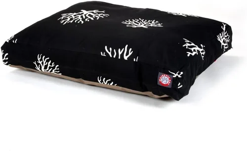 Vista 9 de Majestic Pet Products - Cama rectangular pequeña para perros y mascotas, color coral negro, con funda extraíble y lavable Removable & Washable