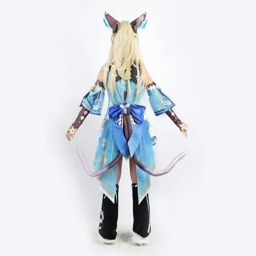 Vista 2 de Kirara Cosplay Game Costume Ear Tail Full Set Game Women Gilrs Helloween Party