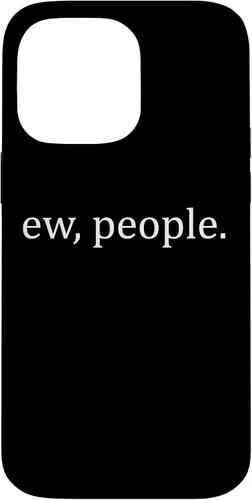 Vista 21 de Ew People - Funda de regalo para iPhone 17 con frases introvertidas y frases de memes