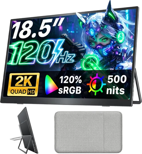 Vista 10 de Upperizon Monitor portátil de 15.6 pulgadas 4K UHD 3840X2160 100% sRGB 60Hz IPS HDR HDMI USB-C Monitor de viaje para laptop, MacBook, PC, Surface