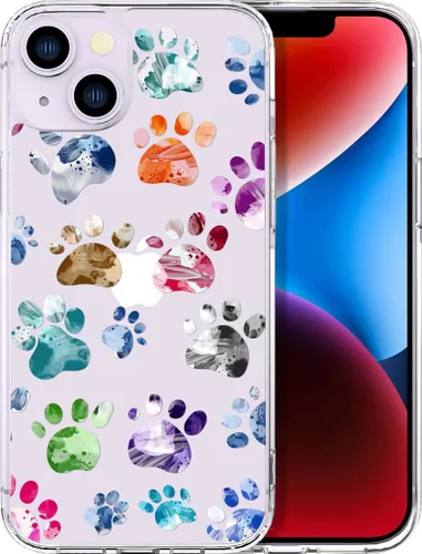 Vista 56 de Compatible con iPhone 14, funda transparente y bonita para mujeres y niñas, diseño floral, diseño floral femenino, funda para teléfono 14
