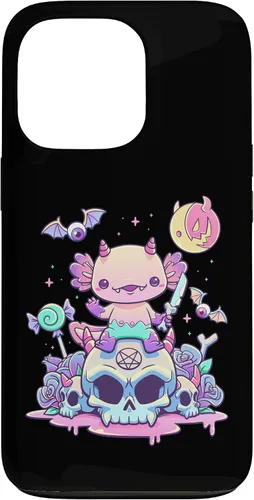 Vista 10 de Pastel Goth Axolotl Creepy Gothic Kawaii Anime Aesthetic Case for iPhone 16
