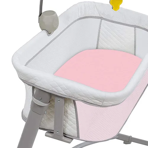 Vista 3 de CaSaJa Juego de sábanas de moisés, tacto suave y sedoso con cómoda superficie de siesta para la piel del bebé, flexible se adapta a varios tipos