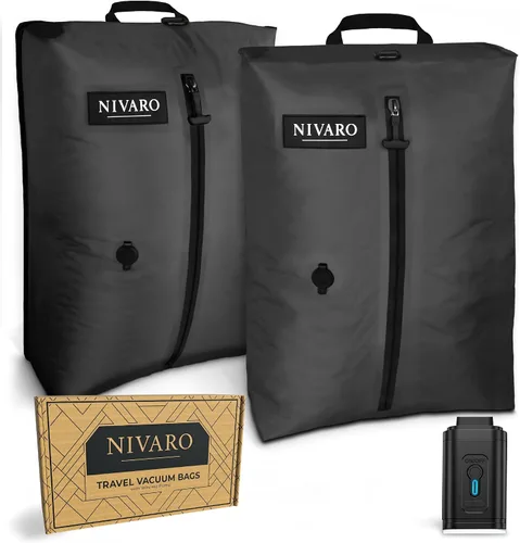 Vista 9 de Bolsas de compresión al vacío de viaje Grandes 30L 1 paquete Impermeable y reutilizable Bolsas ahorradoras de espacio para equipaje Bomba