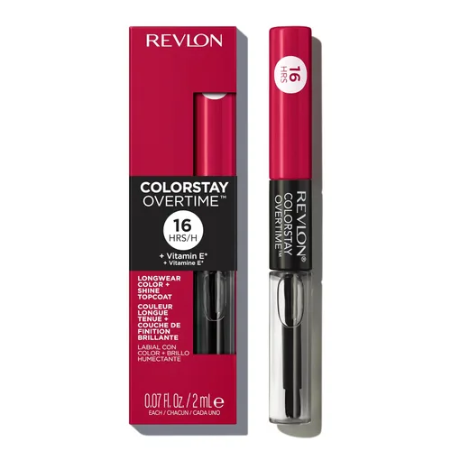 Vista 10 de Revlon Lápiz labial líquido con brillo de labios transparente, colorStay Overtime Lipcolor, relleno de calcetines para mujeres, 005 Infinite 005