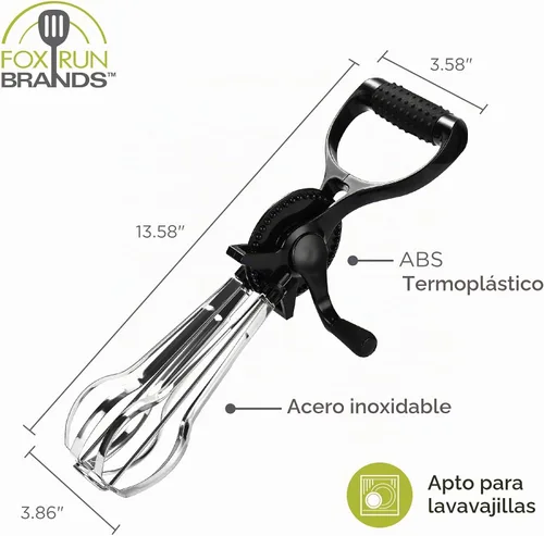 Vista 7 de Fox Run Mezclador manual de la mano del acero inoxidable, batidor del huevo