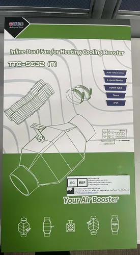 Vista 12 de TITAN Ventilador en línea de ventilación de aire RV, aumentar la circulación de aire, conducto extensible, modo automático de temperatura