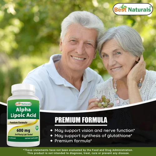Vista 4 de Best Naturals Ácido alfa lipoico 600 mg y complejo B-100