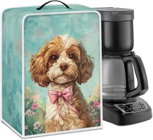 Vista 31 de Mumeson Funda para cafetera de girasol, extra grande, ligera, con asa, cubierta para máquina de café, tostadora, cubierta a prueba de polvo