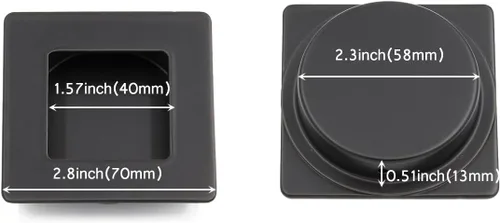 Vista 2 de Homdiy MC009-70BK - Tirador de puerta corredera negro para armario, armario, puerta de bolsillo, tirador de dedo empotrado - MC009-70BK - 1 paquete