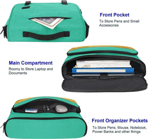 Vista 28 de MATEIN Bolsa tipo mensajero para hombres, mochila escolar para adolescentes, ligera de 17.3 pulgadas, maletín para laptop grande, bolsa cruzada