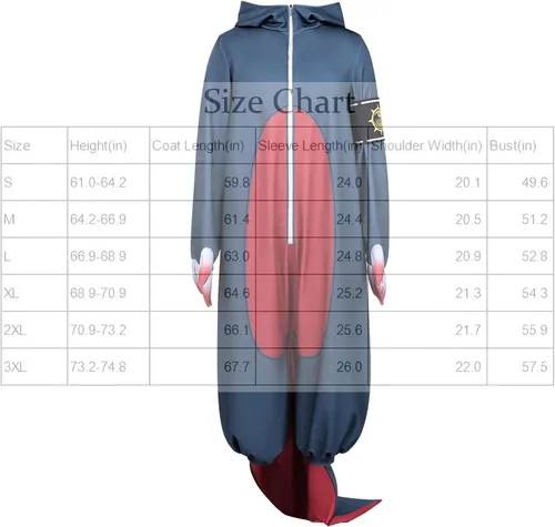 Vista 7 de Gachiakuta Guita Cosplay Traje Limpiadores Azul Lindo Mono Pijama