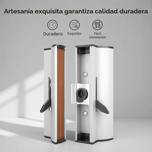 Vista 6 de Baomain Juego de manijas de puerta corredera con espaciado de agujeros de 3", de C a C, montaje en superficie con cierre de abrazadera