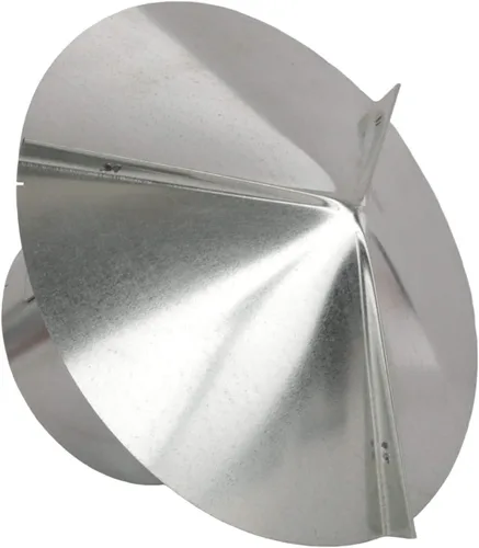 Vista 2 de Tapa de chimenea con cono galvanizado y rejilla RDP de 4 pulgadas
