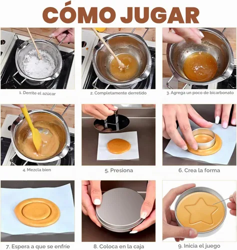 Vista 5 de PRETYZOOM Dal-gona - Juego de 12 herramientas para hacer dulces de azúcar coreanos, moldes de acero inoxidable con paraguas, triángulo, molde