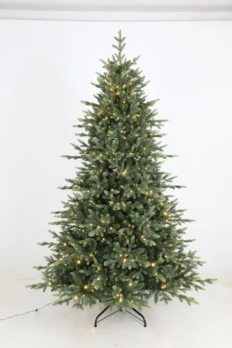 Vista 13 de SHareconn Árbol de Navidad artificial preiluminado de 4 pies con luces de Árbol preiluminado con 17 modos de luz, blanco cálido y luces