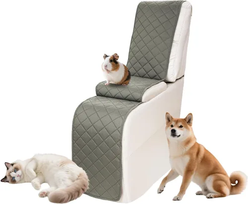 Vista 117 de Fundas impermeables para sofá reclinable seccional en forma de L, 7 piezas, antideslizantes, lavables, juego de fundas reclinables para mascotas
