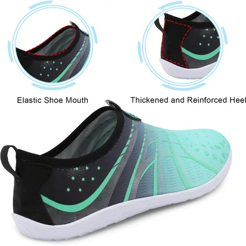 Vista 4 de Spesoul Zapatos acuáticos transpirables de secado rápido para mujer y hombre, calcetines acuáticos suaves para senderismo, natación, playa, surf