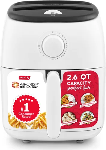 Vista 12 de Dash Tasti-Crisp - Freidora de aire pequeña, 2.6 cuartos de galón, 1-2 personas, aguamarina