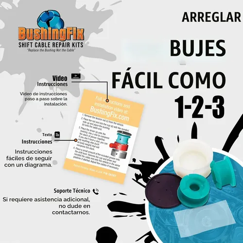 Vista 7 de BushingFix DA1KIT Kit de reparación de bujes de varilla tensor de cambio de transmisión manual, buje de cable de cambio para modelos seleccionados