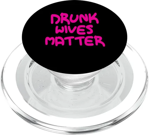 Vista 8 de Drunk Wives Matter - Camisa para mujer, diseño divertido para beber PopSockets, PopGrip estándar