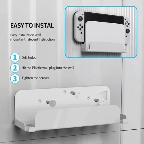 Vista 4 de Switch OLED Kit de montaje en pared, ventilador de muelle OLED Switch