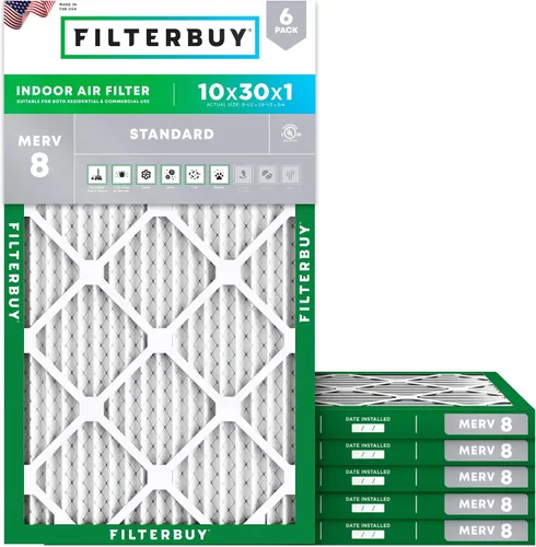 Vista 24 de Filterbuy Filtro de aire 8x14x1 MERV 8 Defensa contra el polvo y la alergia