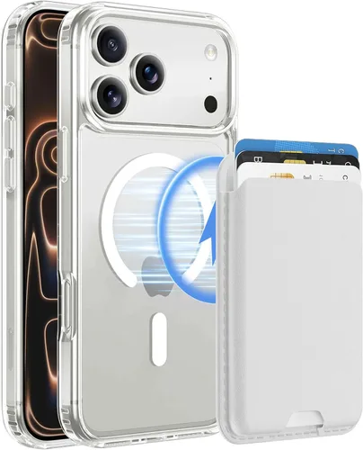 Vista 61 de Funda magnética para iPhone 12 Pro Max, cartera magnética desmontable con soporte para tarjetas, [compatible con MagSafe] grado militar, a prueba
