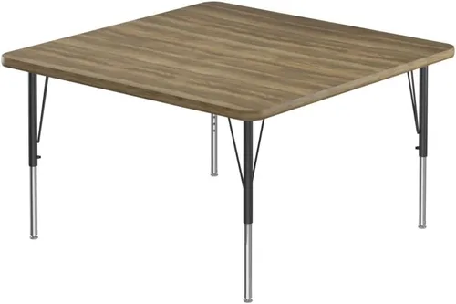Vista 32 de Correll - Mesa rectangular de actividades para el aula de 24 x 36 pulgadas, altura ajustable (19-29 pulgadas), parte superior de nogal colonial