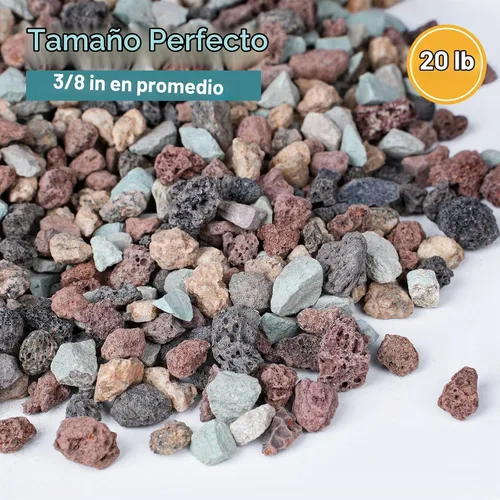 Vista 2 de Rocas de lava hortícola de 20 libras para plantas, rocas de cactus