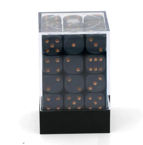 Vista 3 de DND - Juego de dados Chessex D&D de 0.472 in, juego de dados poliédricos de plástico opacos color azul polvoriento y cobre, dados de mazmorras