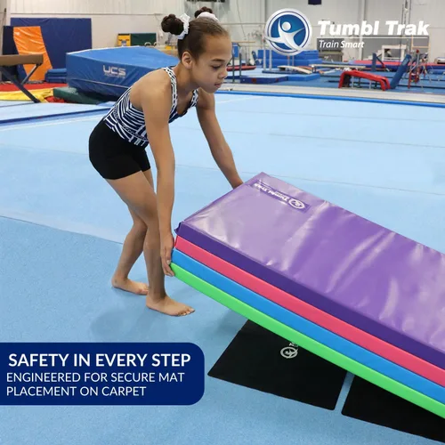 Vista 2 de Tumbl Trak Sábana inteligente antideslizante – Parte trasera antideslizante para ejercicio seguro, yoga, gimnasia y colchonetas de gimnasia