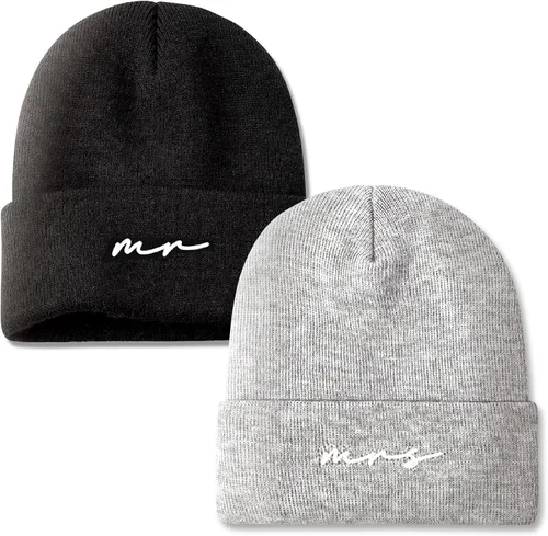 Vista 12 de Mr and Mrs Beanies, Wedding Gifts for Couples, His and Hers Engagement Gift, Honeymoon Travel Essentials