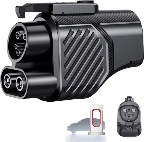 Vista 9 de Adaptador de cargador J1772 a Tesla, para Tesla Model-3/Y/X/S con adaptador de carga conectora certificado de seguridad, carga rápida máx 80A 250V