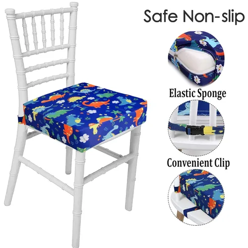 Vista 3 de Taeku Asiento elevador para mesa de comedor, silla elevadora portátil para niños pequeños, cojín creciente, almohadilla de asiento de dibujos