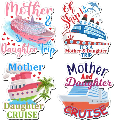 Vista 12 de Hoteam 4 piezas decoraciones magnéticas para puerta de crucero para parejas, imanes náuticos divertidos y resistentes al agua para marido y esposa