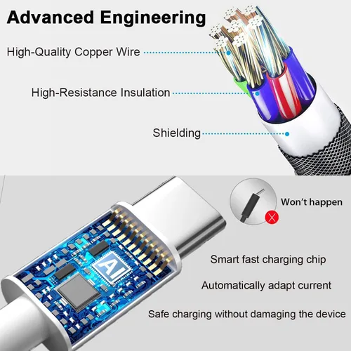 Vista 3 de Cable de carga 3 en 1, cable de carga LED múltiple, cable de carga iluminado, cable USB 3A, compatible con la mayoría de teléfonos inteligentes