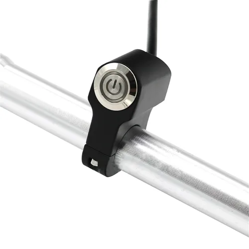 Vista 5 de RAYANA 7/8 "0.866 in motocicleta manillar interruptor impermeable botón para bocina botón de inicio interruptor momentáneo aleación de aluminio