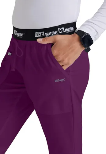 Vista 5 de Pantalón de uniforme médico estilo Grey's Anatomy con 3 bolsillos, para mujer - pantalón médico con ajuste moderno.