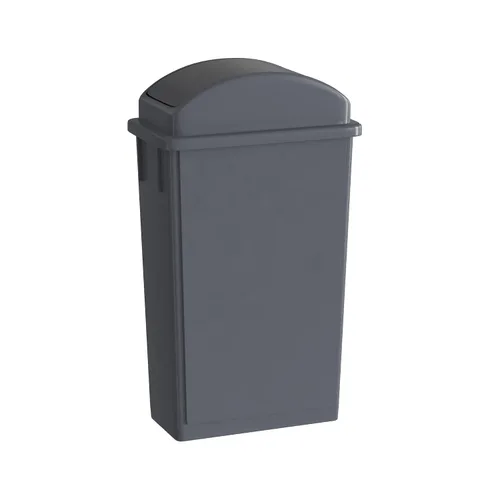 Vista 52 de Bote de basura Slim Jim negro de 23 galones con carrito