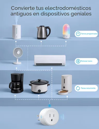Vista 3 de Govee Enchufe inteligente, salida WiFi compatible con Alexa y Google Assistant, mini enchufes inteligentes para el hogar con función de temporizador