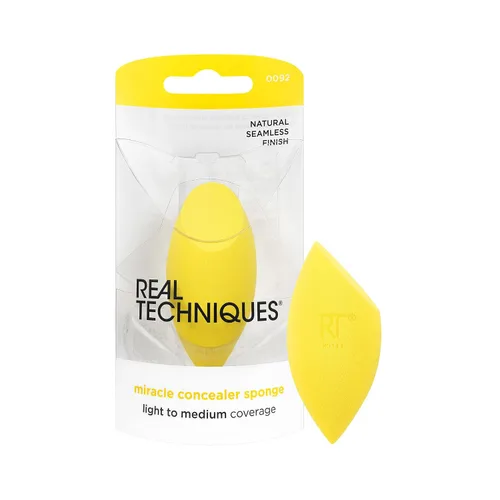 Vista 15 de Real Techniques Miracle Concealer Sponge, esponja de mezcla de maquillaje para corrector líquido y crema, forma alargada para una aplicación precisa