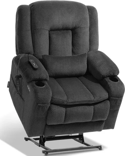 Vista 20 de EONIX Silla reclinable ancha para ancianos, silla elevadora de gran tamaño resistente de 400 libras con calor y masaje, reclinable elevador