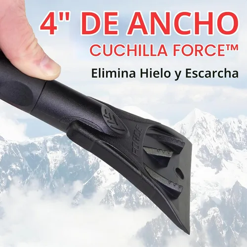 Vista 2 de Mallory Force 518RFB Cepillo de nieve de 17 pulgadas con raspador de hielo para automóvil, individual