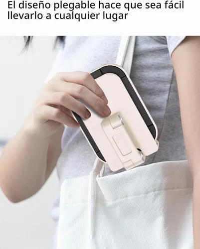 Vista 8 de Soporte para teléfono OCYCLONE, soporte para celular plegable con altura y ángulo ajustables para escritorio, soporte para iPhone más alto Beige